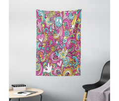 Funky 60s Fun Retro Tapestry