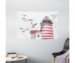 Seagulls Beach Sea Wide Tapestry