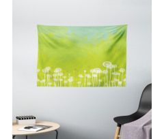 Wild Dandelion Blossoms Wide Tapestry