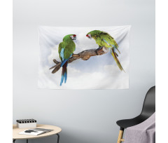 2 Parrot Macaw Bird Wide Tapestry
