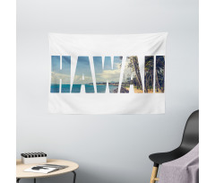 Hawaii Themed Wide Tapestry