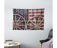 Antique American Flag Wide Tapestry