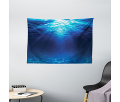 Sandy Seabed Sea Scene Wide Tapestry