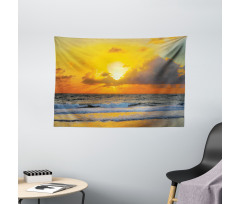 Sunset Beach in Brazil City Wide Tapestry