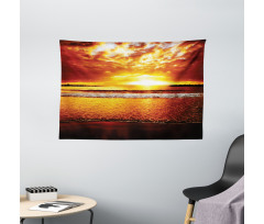 Colorful Sunset Summer Wide Tapestry