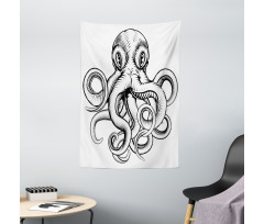 Sketch Monochrome Art Tapestry