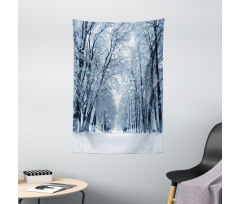 Wildlife Snowy Trees Tapestry