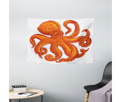 Orange Animal Wildlife Wide Tapestry