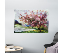Spring Blooming Nature Wide Tapestry