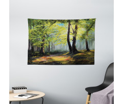 Fall Forest Landscape Wide Tapestry
