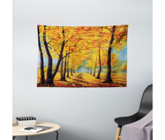 Nature Park Autumn Fall Wide Tapestry