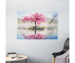 Japanese Cherry Tree Wide Tapestry