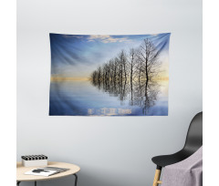 Frozen Lake in Nature Wide Tapestry