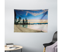 Peaceful Paradise Trees Wide Tapestry