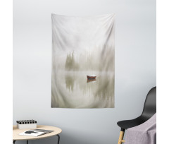 Boat on Lake Nature Tapestry
