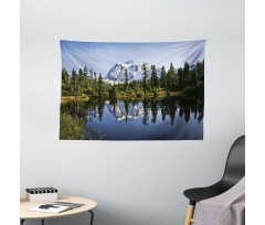 Tree and Snowy Nature Wide Tapestry