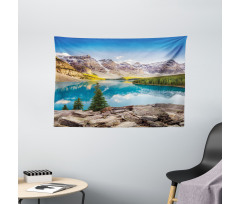Calm Lake and Mountain Wide Tapestry