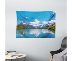 Snow Frozen Lake Swiss Wide Tapestry