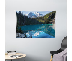 Snowy Frozen Mountain Wide Tapestry