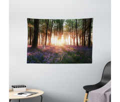Sunrise Woods in Spring Wide Tapestry