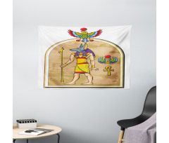 Anubis Ancient Myth Wide Tapestry