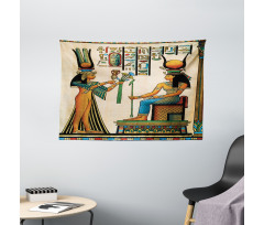 Old Egyptian Papyrus Wide Tapestry