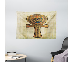 Antique Culture Sign Wide Tapestry