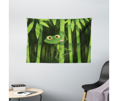 Jungle Trees Fun Frog Wide Tapestry