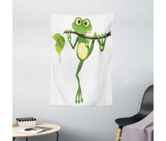 Frog on Branch Jungle Tapestry