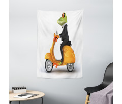 Italian Frog Motorcycle Tapestry