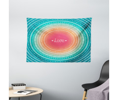 Line Border Pattern Wide Tapestry