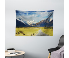 Snowy Mountains Alps Wide Tapestry