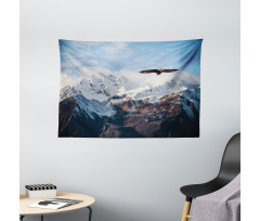 Mountain Flying Eagle Wide Tapestry