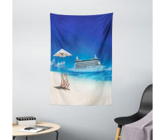 Beach Cruise Boat Trip Tapestry