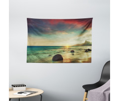 Dramatic Sunrise Tropical Wide Tapestry