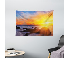 Colorful Sunset Sky Wide Tapestry