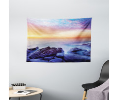 Morning Rainbow Colors Wide Tapestry