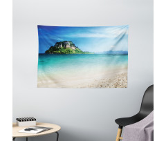 Tropic Island Scenery Wide Tapestry