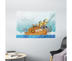 Ark Animal Couples Wide Tapestry