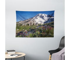 Spring Mt. Rainier Photo Wide Tapestry