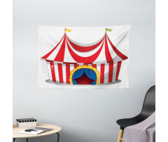 Nostalgic Circus Flag Wide Tapestry