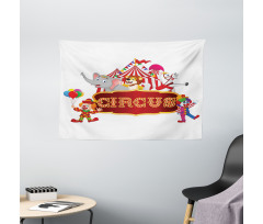 Nostalgic Circus Tent Wide Tapestry