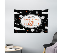 Nautical Take Time to Coast Wide Tapestry