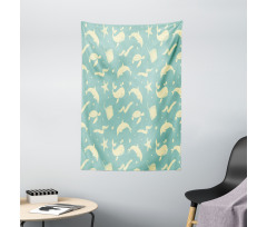 Soft Dolphin Turtle Starfish Tapestry