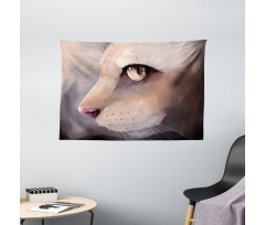 Portrait Kitty Cat Meow Wide Tapestry