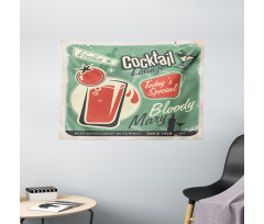 Nostalgic Bar Poster Wide Tapestry