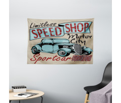 Retro Antique Sports Wide Tapestry