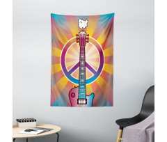 Guitar Peace Tapestry