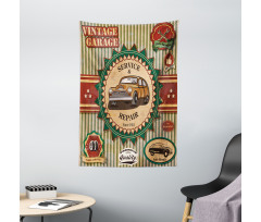 Old Sixties Car Pop Art Tapestry