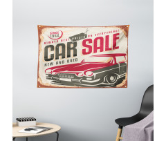 America Car Sale Sign Wide Tapestry